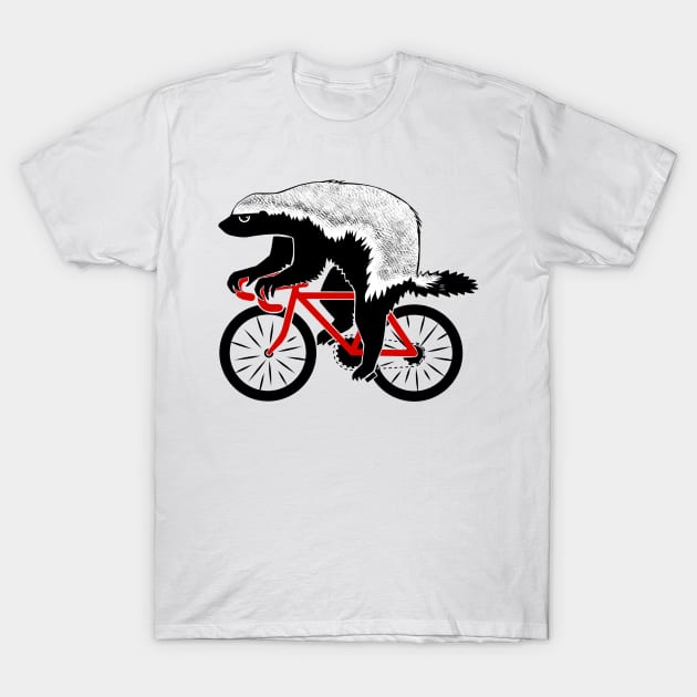 Badass Honey Badger Biker T-Shirt by ellemrcs